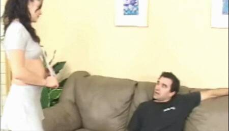 Teen finger fucks herself while getting spanked