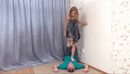 Student in sandals can stamp on obedient teacher, vf1924x 1080p