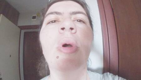 Deep throat and violet lips, custom video