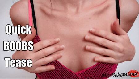 My Small Boobs look BIG in this Pink Bra - Natural Puffy Tits Tease (SD MP4)
