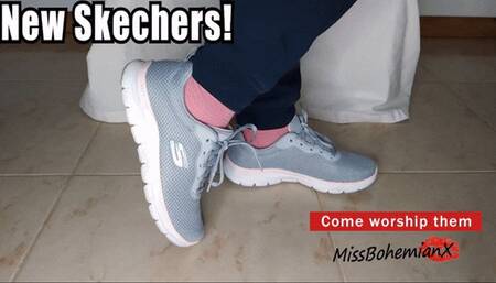 New Skechers Sneakers Tease - POV Shoe Fetish - MissBohemianX - HD MP4 (60fps)