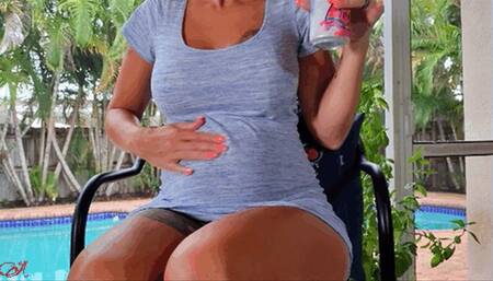 Eve Rebel 13 Weeks Pregnant Upskirt Interview with Burp 1080 WMV