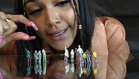 Giantess Goddess Honey Dew Squashes & Devours Tiny Ant Humans (SD 720p WMV)