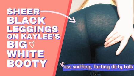 Sheer Black Leggings on Kaylee's Big White Booty