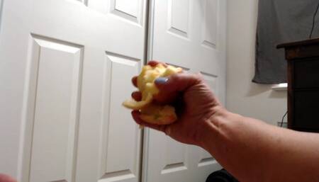 POV Bare Handed Apple Crushing