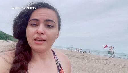 worship my dirty feet on the beach