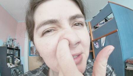 Are you hungry? Custom clip, picking the nose