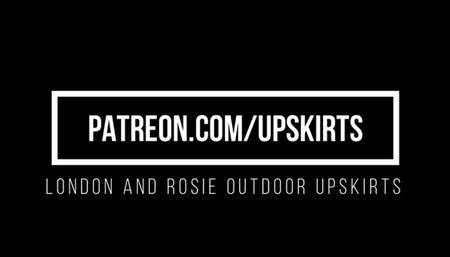 Outdoor Upskirts with London and Rosie