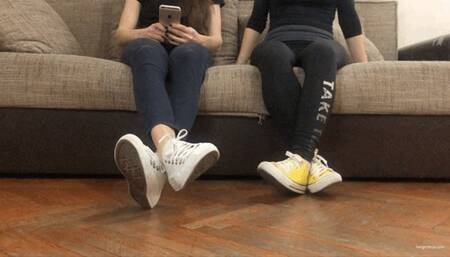 TIRED FEET IN CONVERSE SNEAKERS - MOV Mobile Version