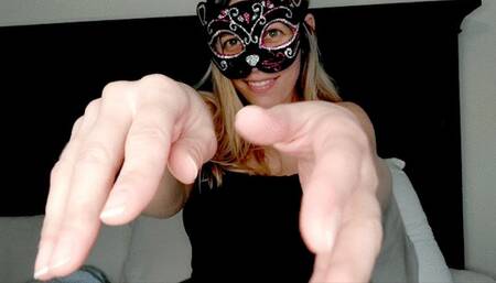 Wet fingers palms fist in mouth tease