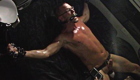 Nathan Gets Heavy E-stim On His Balls!!! (Part 3 - First Cumshot)