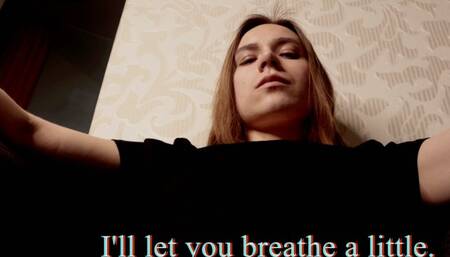 Polka dot pantyhose (POV)