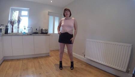 stripping in tight minidress