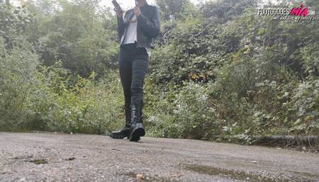 Rainy day and muddy boots