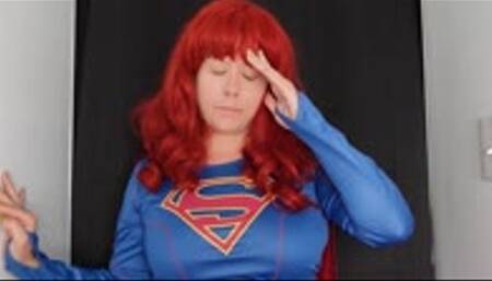 SUPERGIRL GROWS! Serum Side Effect turns her into a Horny Giantess! Pantyhose Tearing, Moaning, Growing MP4
