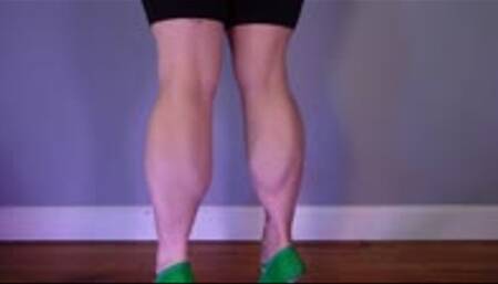 Calf Muscle Flex in Green Ballet Slippers MP4 1080