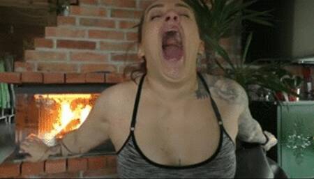 Tired Angie stretches wmv