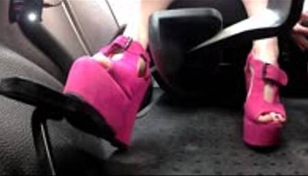 The Van Series - Pink Wedges - Pedal View