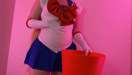 Sailor Moon Cos Bubble-Tea Chug & Puke - WMV