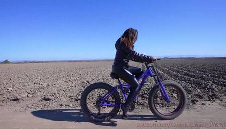 Pedaling Bike a Flat Tire and Damaged YSL Boots (Small File)