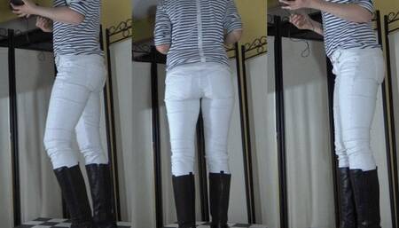 Brutal bootjob under Tanja's knee high Buffalo boots - Cam 1