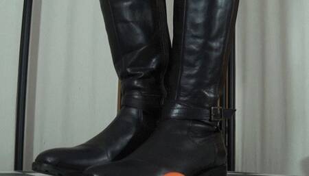 Brutal bootjob under Tanja's knee high Buffalo boots - Cam 2
