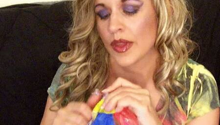 Inflating, Drooling and Spit Play with Beach Ball--6 14 09-Picture 077