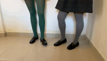 KIRA AND CHLOE TOETAPPING IN LOAFERS – MOV Mobile Version
