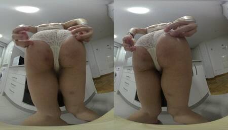 new whit lace panty and Joi