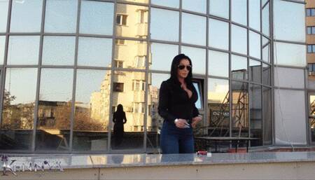 Humiliation on the balcony POV