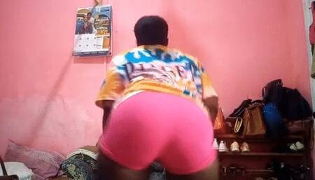 Holy Church Girl Fare Angle Twerks Big Booty in Shorts