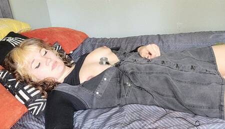 Listen to my heartbeat and look at my exposed chest