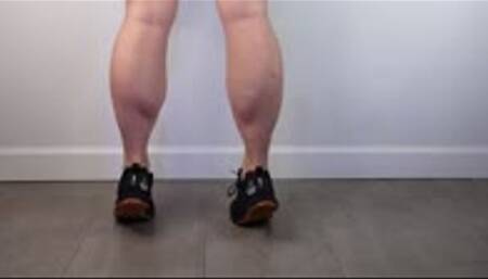 Calf Raises and Leg Lifts in Black Tennis Shoes MP4 1080