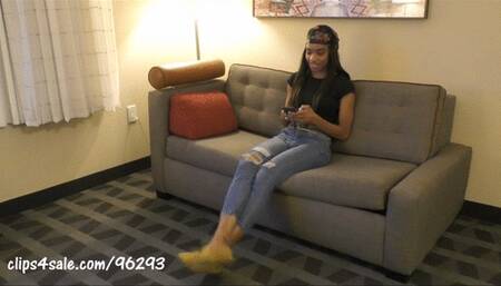 Smothered under intoxicating ebony soles (Downward POV Angle) - Full HD