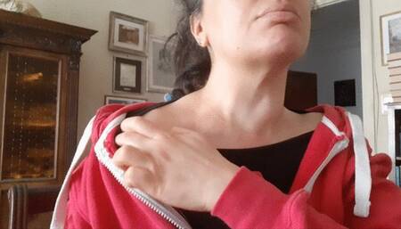 THROAT GOES UP AND DOWN