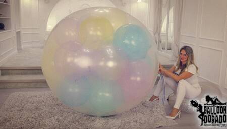 Cold Angel pump to pops 72 Inch Balloon and pops a lot of 17 Inch Balloons 4K UHD Version