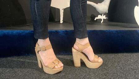 My long toes with well worn sandal