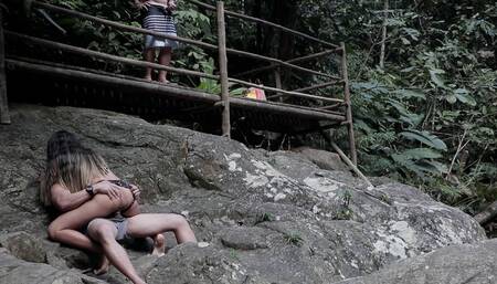 Mike encourages Karina to fuck a stranger on the waterfall trail (PART 04)