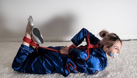 2089 Violet in Satin PJs Twice Tied