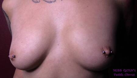 Topless Quin Eats Cupcake