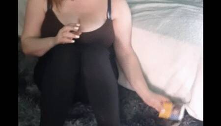 smoking on the fluffy carpet