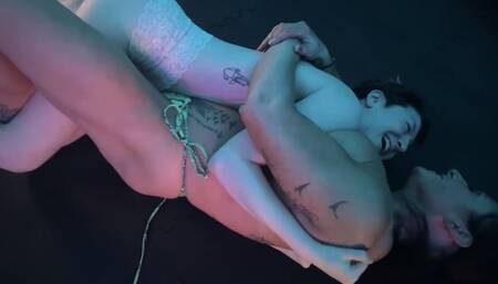 topless bearhug  with Miss Jackie