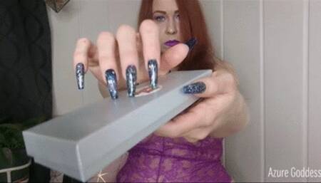 Long Blue Nail Mesmerize and Mind Fuck (ID #569 HD 1080)