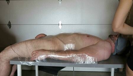 Wrapped up and Jerked, with Balls Busted