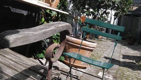 Panty flashing on a sunny day