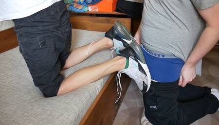 Nike Air 270 - shoejob, socksjob and cum on shoes