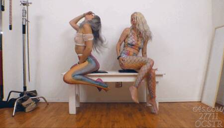 Ella Noir and Abi Matching Mini Laptops Butt Crushed 4K