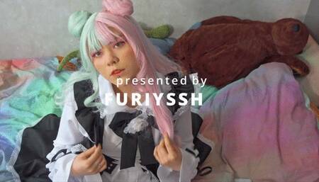 Maid masturbates in front of you