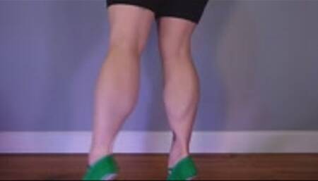 Calf Muscle Flex in Green Ballet Slippers WMV 720