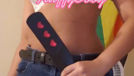 Spanked In White Bra And Jeans